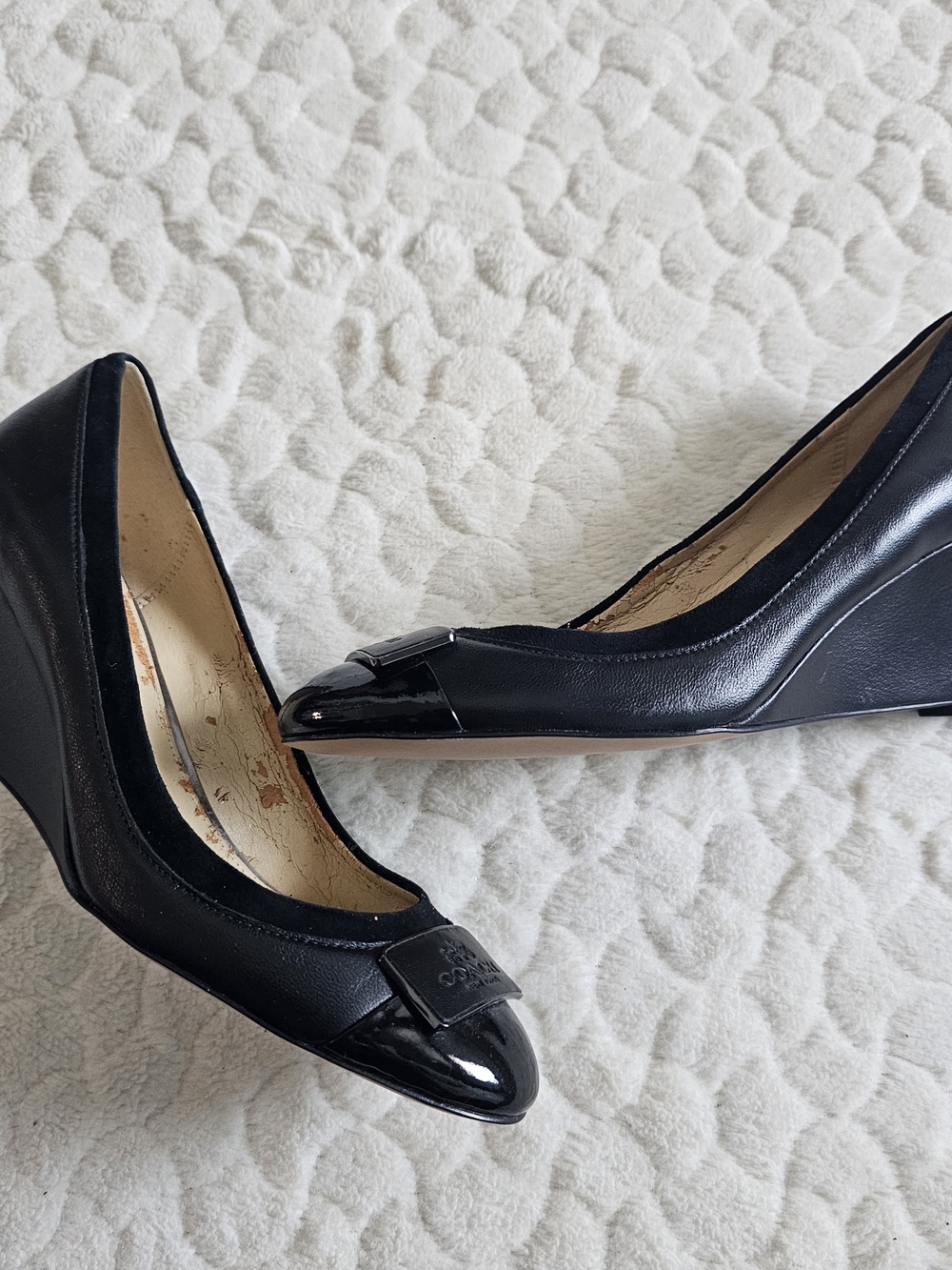 Coach Black Women's Pointed Toe Wedge Pumps - Classic Everyday Style 6